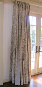 drapery hung correctly